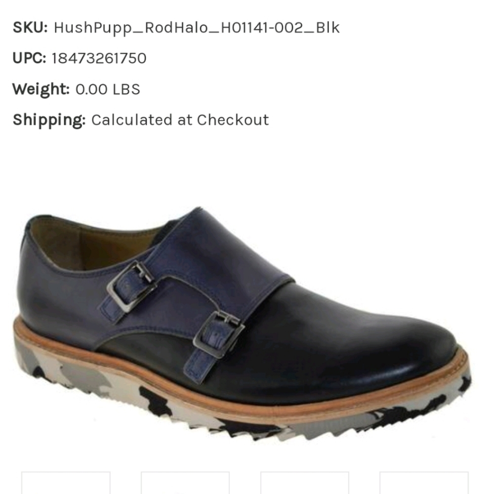 Men’s Hush Puppies Black and Blue Roderick Halo- Sz 9